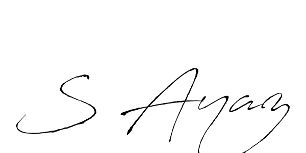 Make a beautiful signature design for name S Ayaz. With this signature (Antro_Vectra) style, you can create a handwritten signature for free. S Ayaz signature style 6 images and pictures png