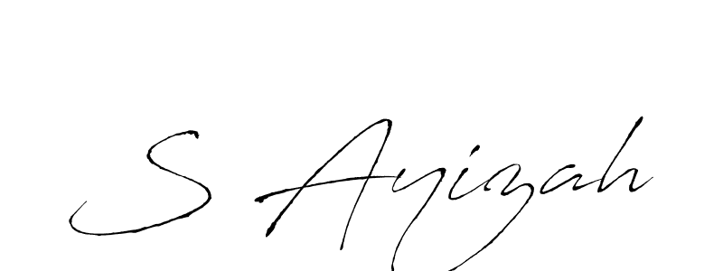 Create a beautiful signature design for name S Ayizah. With this signature (Antro_Vectra) fonts, you can make a handwritten signature for free. S Ayizah signature style 6 images and pictures png