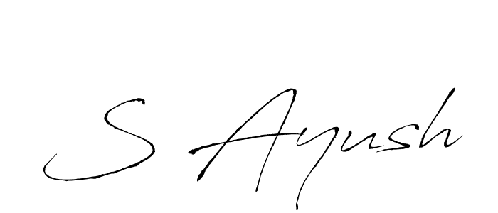 Make a beautiful signature design for name S Ayush. Use this online signature maker to create a handwritten signature for free. S Ayush signature style 6 images and pictures png