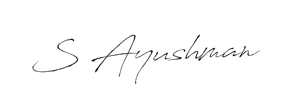 Once you've used our free online signature maker to create your best signature Antro_Vectra style, it's time to enjoy all of the benefits that S Ayushman name signing documents. S Ayushman signature style 6 images and pictures png