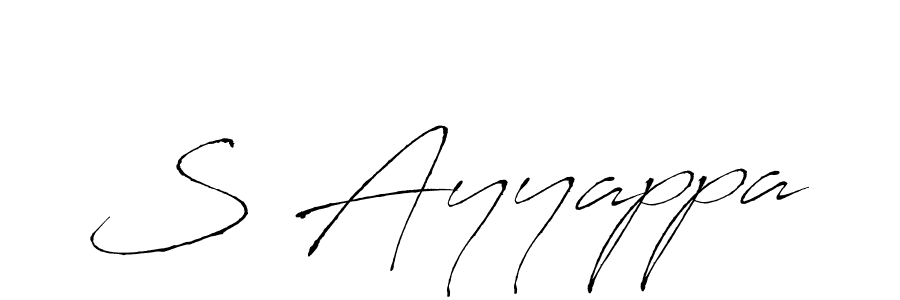 How to make S Ayyappa name signature. Use Antro_Vectra style for creating short signs online. This is the latest handwritten sign. S Ayyappa signature style 6 images and pictures png