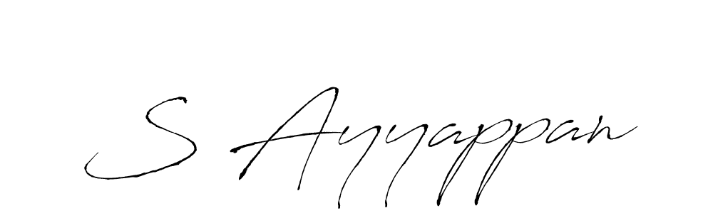 Make a beautiful signature design for name S Ayyappan. With this signature (Antro_Vectra) style, you can create a handwritten signature for free. S Ayyappan signature style 6 images and pictures png