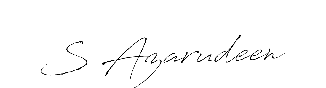 Design your own signature with our free online signature maker. With this signature software, you can create a handwritten (Antro_Vectra) signature for name S Azarudeen. S Azarudeen signature style 6 images and pictures png