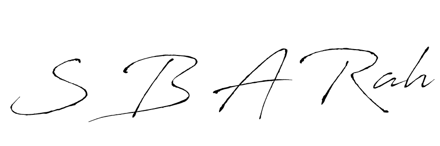 Also You can easily find your signature by using the search form. We will create S B A Rah name handwritten signature images for you free of cost using Antro_Vectra sign style. S B A Rah signature style 6 images and pictures png