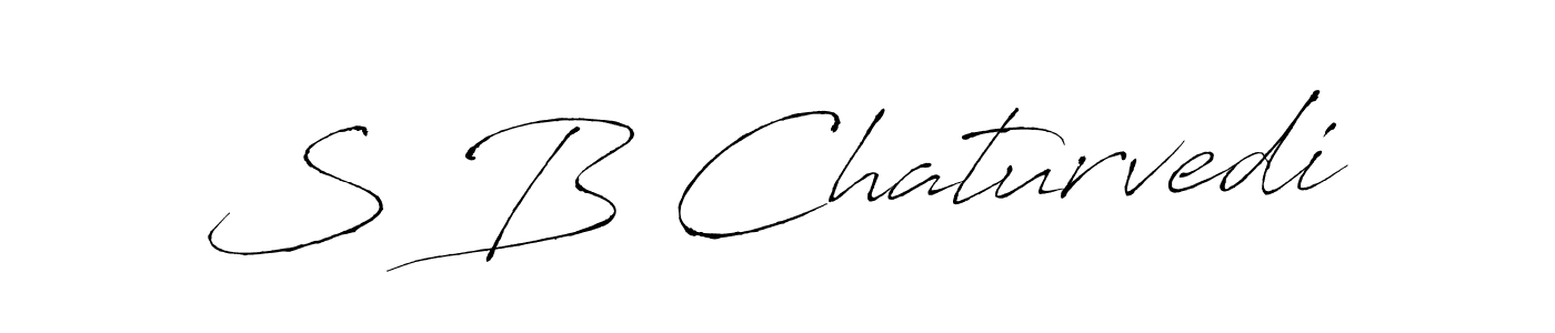 Create a beautiful signature design for name S B Chaturvedi. With this signature (Antro_Vectra) fonts, you can make a handwritten signature for free. S B Chaturvedi signature style 6 images and pictures png
