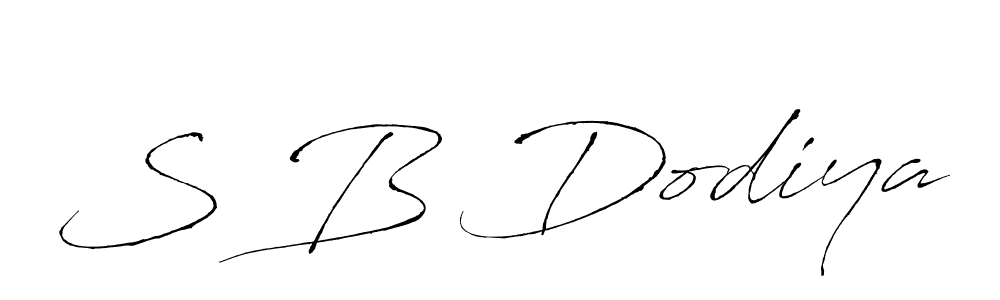S B Dodiya stylish signature style. Best Handwritten Sign (Antro_Vectra) for my name. Handwritten Signature Collection Ideas for my name S B Dodiya. S B Dodiya signature style 6 images and pictures png