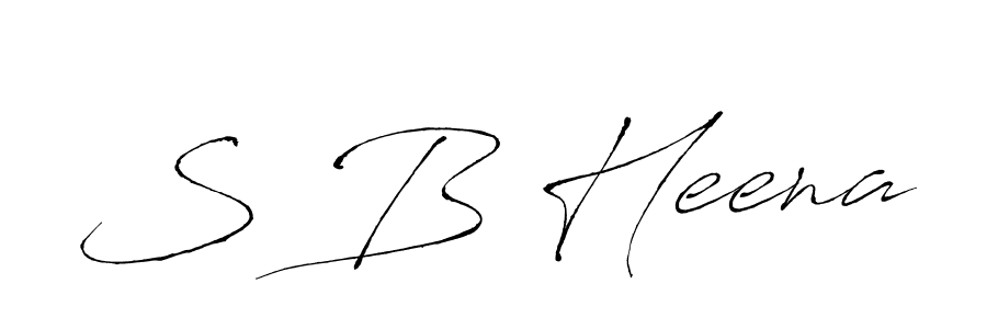 Antro_Vectra is a professional signature style that is perfect for those who want to add a touch of class to their signature. It is also a great choice for those who want to make their signature more unique. Get S B Heena name to fancy signature for free. S B Heena signature style 6 images and pictures png