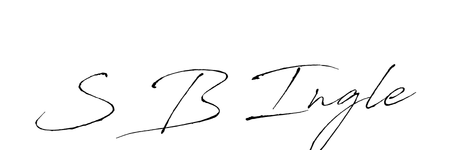 This is the best signature style for the S B Ingle name. Also you like these signature font (Antro_Vectra). Mix name signature. S B Ingle signature style 6 images and pictures png