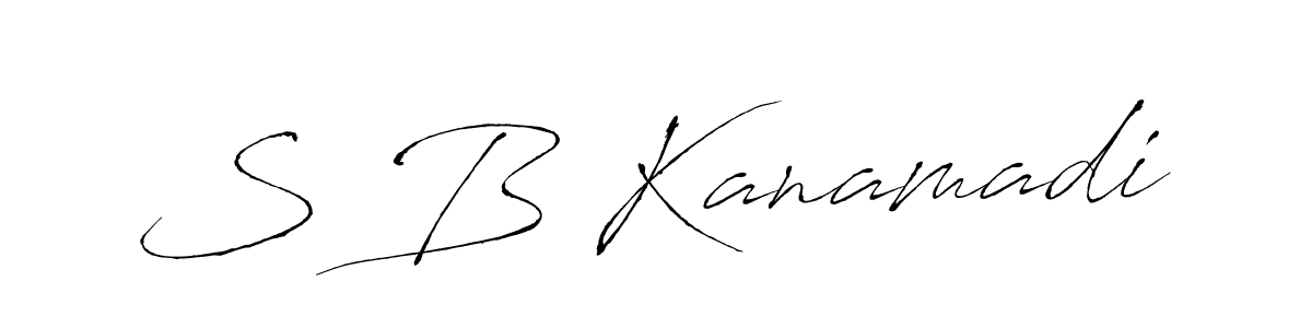 Antro_Vectra is a professional signature style that is perfect for those who want to add a touch of class to their signature. It is also a great choice for those who want to make their signature more unique. Get S B Kanamadi name to fancy signature for free. S B Kanamadi signature style 6 images and pictures png