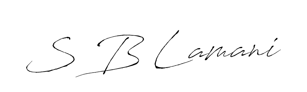 Make a beautiful signature design for name S B Lamani. With this signature (Antro_Vectra) style, you can create a handwritten signature for free. S B Lamani signature style 6 images and pictures png