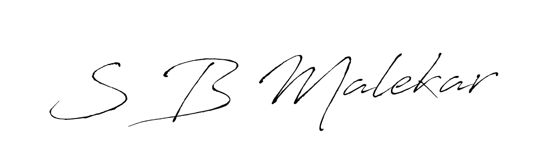 Create a beautiful signature design for name S B Malekar. With this signature (Antro_Vectra) fonts, you can make a handwritten signature for free. S B Malekar signature style 6 images and pictures png