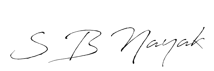 How to make S B Nayak signature? Antro_Vectra is a professional autograph style. Create handwritten signature for S B Nayak name. S B Nayak signature style 6 images and pictures png