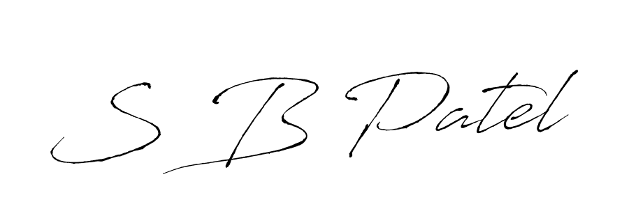 How to make S B Patel name signature. Use Antro_Vectra style for creating short signs online. This is the latest handwritten sign. S B Patel signature style 6 images and pictures png