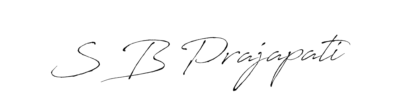 How to make S B Prajapati signature? Antro_Vectra is a professional autograph style. Create handwritten signature for S B Prajapati name. S B Prajapati signature style 6 images and pictures png