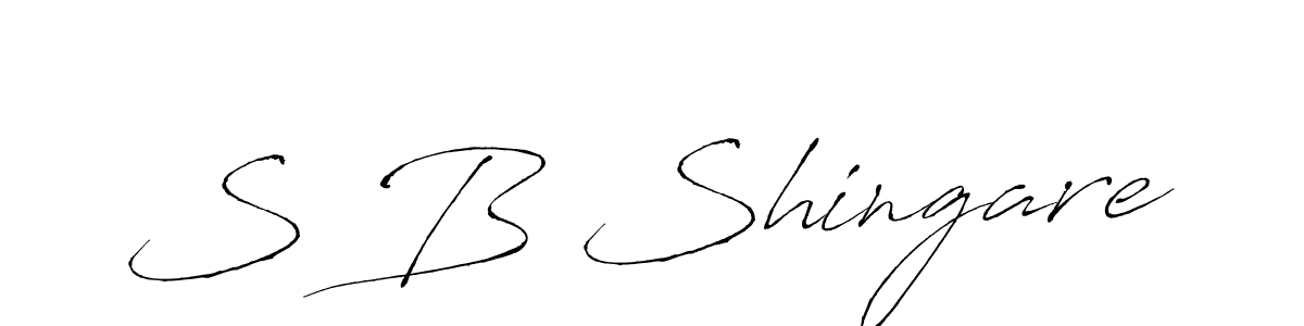 Make a beautiful signature design for name S B Shingare. With this signature (Antro_Vectra) style, you can create a handwritten signature for free. S B Shingare signature style 6 images and pictures png