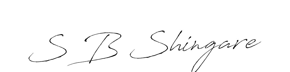 Use a signature maker to create a handwritten signature online. With this signature software, you can design (Antro_Vectra) your own signature for name S B Shingare. S B Shingare signature style 6 images and pictures png