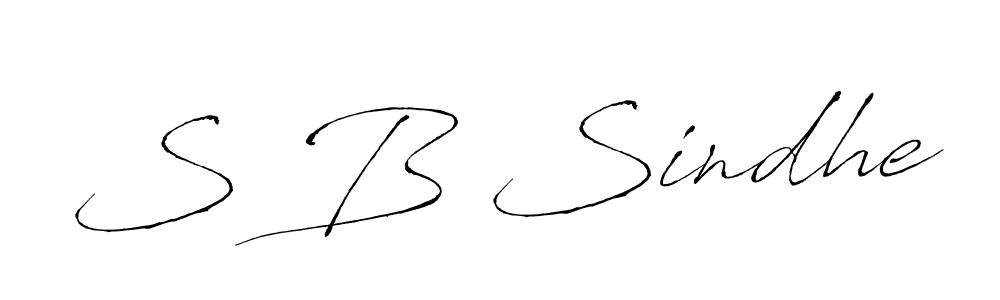 Use a signature maker to create a handwritten signature online. With this signature software, you can design (Antro_Vectra) your own signature for name S B Sindhe. S B Sindhe signature style 6 images and pictures png