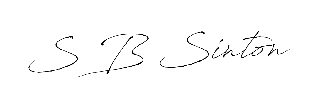 The best way (Antro_Vectra) to make a short signature is to pick only two or three words in your name. The name S B Sinton include a total of six letters. For converting this name. S B Sinton signature style 6 images and pictures png