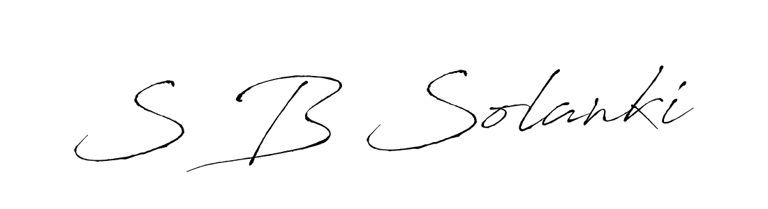 Create a beautiful signature design for name S B Solanki. With this signature (Antro_Vectra) fonts, you can make a handwritten signature for free. S B Solanki signature style 6 images and pictures png