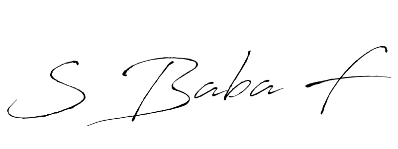 You should practise on your own different ways (Antro_Vectra) to write your name (S Baba F) in signature. don't let someone else do it for you. S Baba F signature style 6 images and pictures png