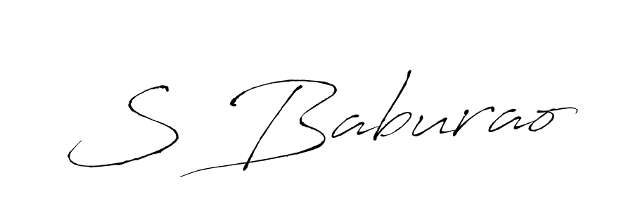How to make S Baburao name signature. Use Antro_Vectra style for creating short signs online. This is the latest handwritten sign. S Baburao signature style 6 images and pictures png