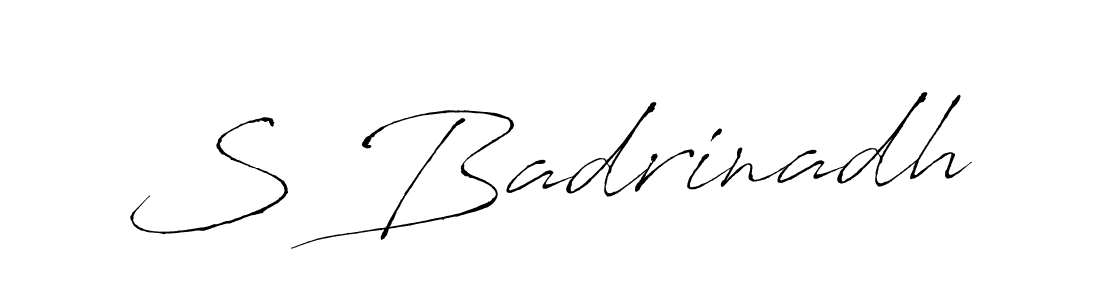 Once you've used our free online signature maker to create your best signature Antro_Vectra style, it's time to enjoy all of the benefits that S Badrinadh name signing documents. S Badrinadh signature style 6 images and pictures png