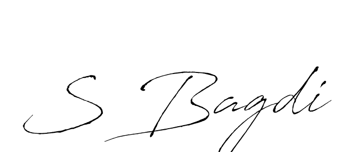 Design your own signature with our free online signature maker. With this signature software, you can create a handwritten (Antro_Vectra) signature for name S Bagdi. S Bagdi signature style 6 images and pictures png