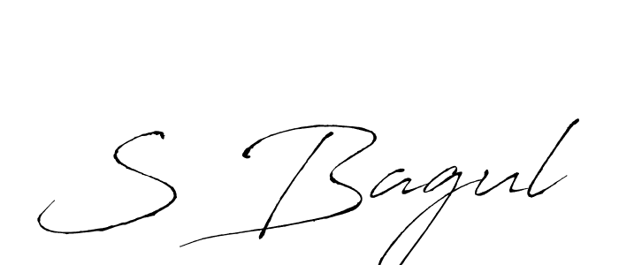 Create a beautiful signature design for name S Bagul. With this signature (Antro_Vectra) fonts, you can make a handwritten signature for free. S Bagul signature style 6 images and pictures png