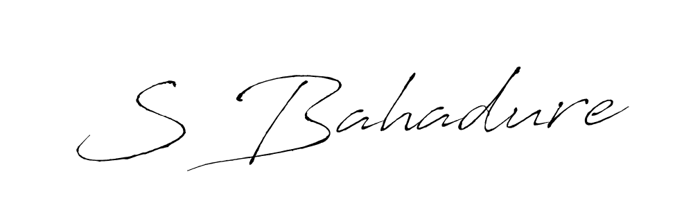 S Bahadure stylish signature style. Best Handwritten Sign (Antro_Vectra) for my name. Handwritten Signature Collection Ideas for my name S Bahadure. S Bahadure signature style 6 images and pictures png