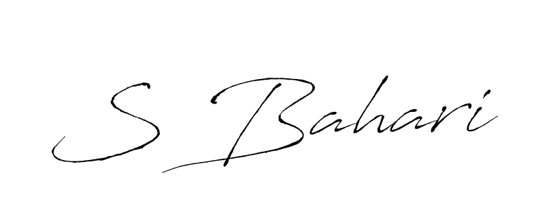 if you are searching for the best signature style for your name S Bahari. so please give up your signature search. here we have designed multiple signature styles  using Antro_Vectra. S Bahari signature style 6 images and pictures png