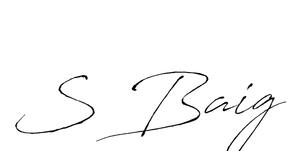 Antro_Vectra is a professional signature style that is perfect for those who want to add a touch of class to their signature. It is also a great choice for those who want to make their signature more unique. Get S Baig name to fancy signature for free. S Baig signature style 6 images and pictures png