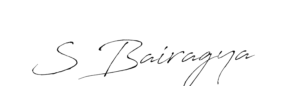 if you are searching for the best signature style for your name S Bairagya. so please give up your signature search. here we have designed multiple signature styles  using Antro_Vectra. S Bairagya signature style 6 images and pictures png