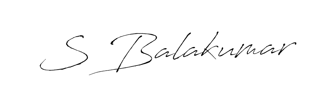 Make a beautiful signature design for name S Balakumar. With this signature (Antro_Vectra) style, you can create a handwritten signature for free. S Balakumar signature style 6 images and pictures png