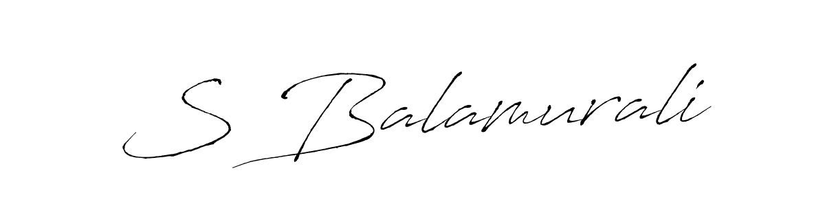 Use a signature maker to create a handwritten signature online. With this signature software, you can design (Antro_Vectra) your own signature for name S Balamurali. S Balamurali signature style 6 images and pictures png