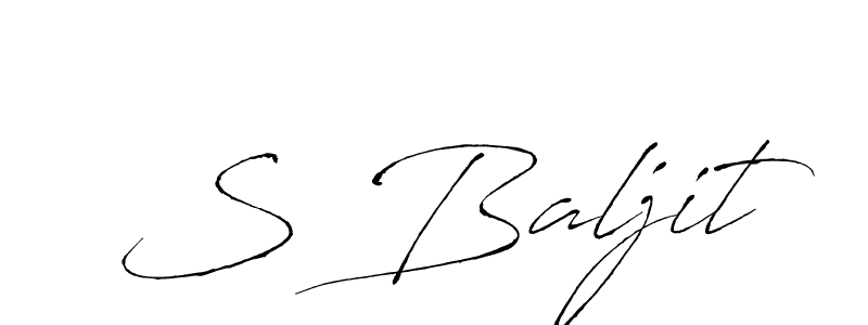 Make a beautiful signature design for name S Baljit. With this signature (Antro_Vectra) style, you can create a handwritten signature for free. S Baljit signature style 6 images and pictures png