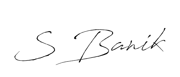 Make a beautiful signature design for name S Banik. Use this online signature maker to create a handwritten signature for free. S Banik signature style 6 images and pictures png