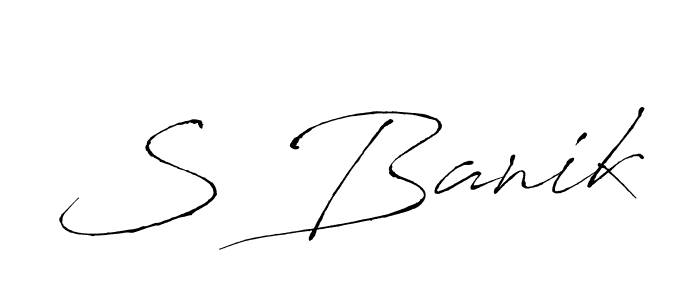 Similarly Antro_Vectra is the best handwritten signature design. Signature creator online .You can use it as an online autograph creator for name S Banik. S Banik signature style 6 images and pictures png
