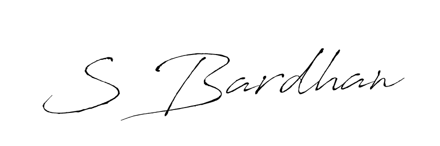 Design your own signature with our free online signature maker. With this signature software, you can create a handwritten (Antro_Vectra) signature for name S Bardhan. S Bardhan signature style 6 images and pictures png