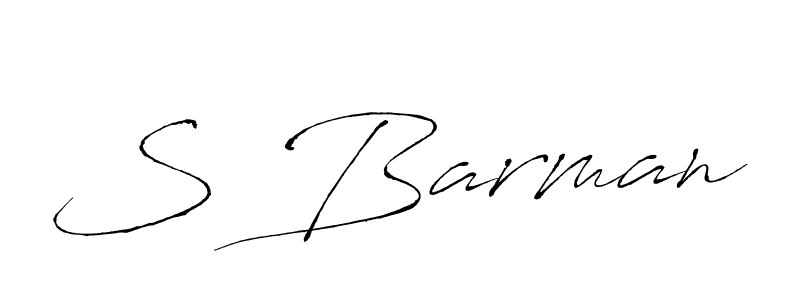 Create a beautiful signature design for name S Barman. With this signature (Antro_Vectra) fonts, you can make a handwritten signature for free. S Barman signature style 6 images and pictures png