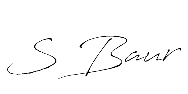 Make a beautiful signature design for name S Baur. With this signature (Antro_Vectra) style, you can create a handwritten signature for free. S Baur signature style 6 images and pictures png