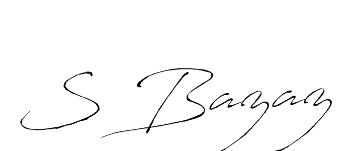 Antro_Vectra is a professional signature style that is perfect for those who want to add a touch of class to their signature. It is also a great choice for those who want to make their signature more unique. Get S Bazaz name to fancy signature for free. S Bazaz signature style 6 images and pictures png