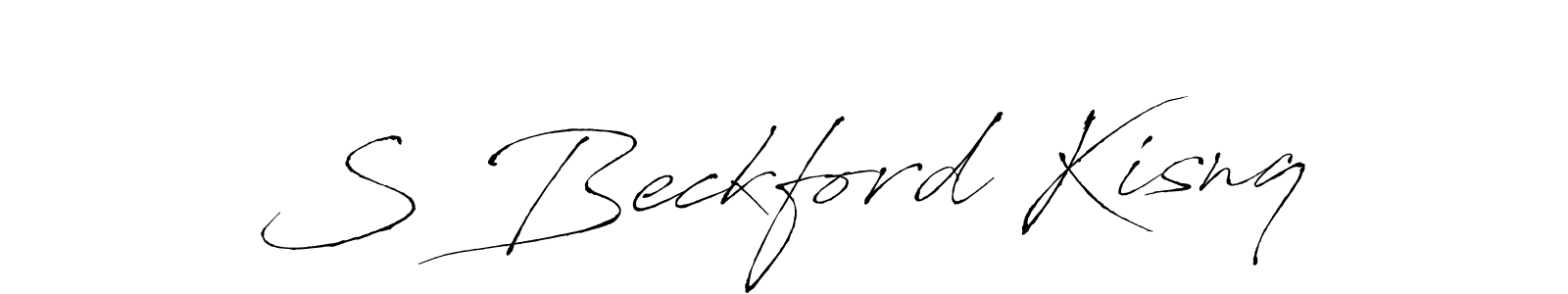 How to make S Beckford Kisnq name signature. Use Antro_Vectra style for creating short signs online. This is the latest handwritten sign. S Beckford Kisnq signature style 6 images and pictures png