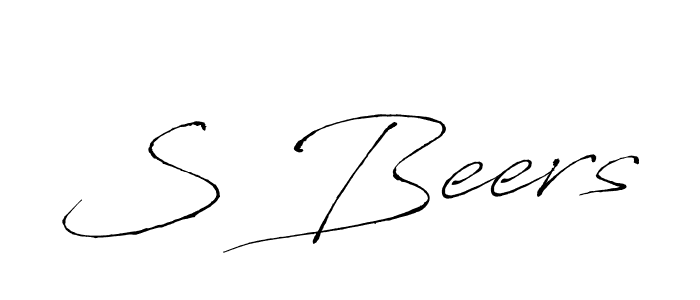 How to make S Beers signature? Antro_Vectra is a professional autograph style. Create handwritten signature for S Beers name. S Beers signature style 6 images and pictures png