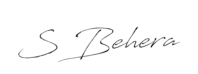 Use a signature maker to create a handwritten signature online. With this signature software, you can design (Antro_Vectra) your own signature for name S Behera. S Behera signature style 6 images and pictures png