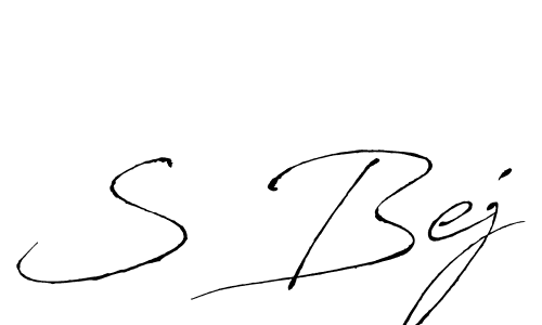 Make a beautiful signature design for name S Bej. With this signature (Antro_Vectra) style, you can create a handwritten signature for free. S Bej signature style 6 images and pictures png