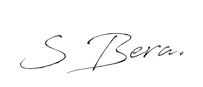 Antro_Vectra is a professional signature style that is perfect for those who want to add a touch of class to their signature. It is also a great choice for those who want to make their signature more unique. Get S Bera. name to fancy signature for free. S Bera. signature style 6 images and pictures png