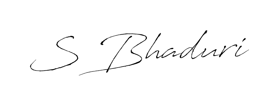 How to make S Bhaduri signature? Antro_Vectra is a professional autograph style. Create handwritten signature for S Bhaduri name. S Bhaduri signature style 6 images and pictures png