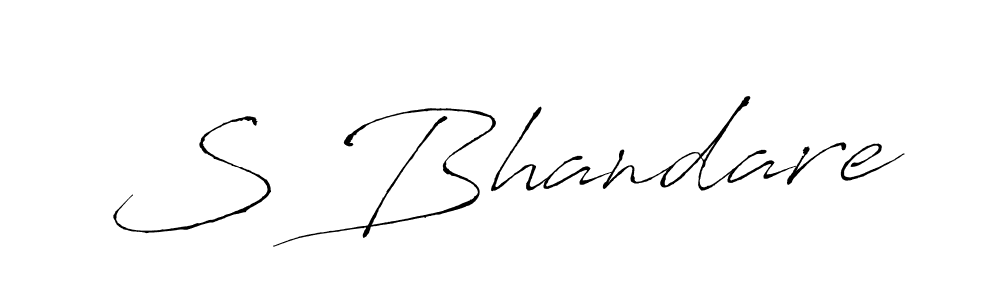 Use a signature maker to create a handwritten signature online. With this signature software, you can design (Antro_Vectra) your own signature for name S Bhandare. S Bhandare signature style 6 images and pictures png