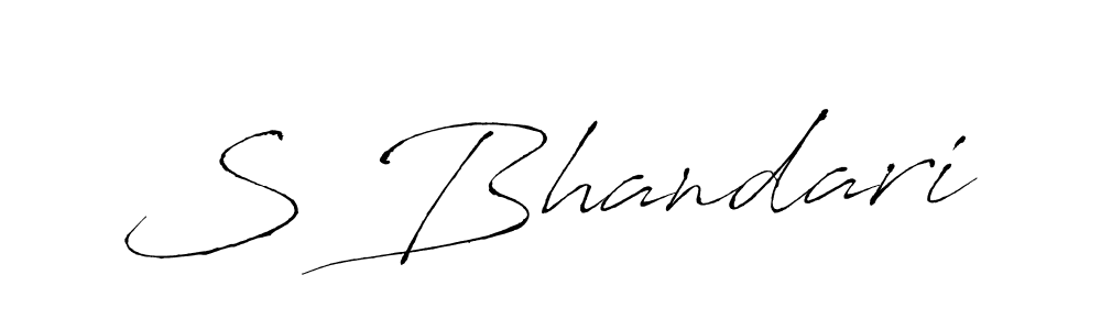 Make a beautiful signature design for name S Bhandari. With this signature (Antro_Vectra) style, you can create a handwritten signature for free. S Bhandari signature style 6 images and pictures png