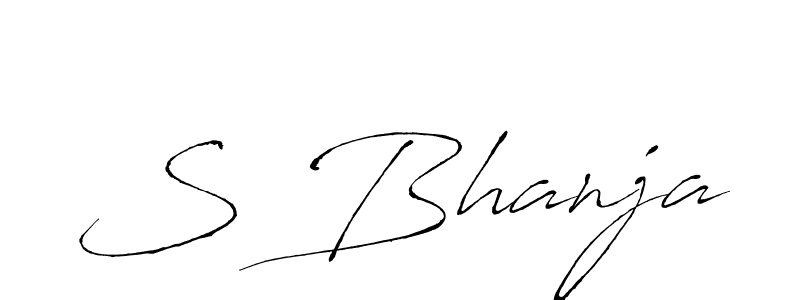 How to make S Bhanja signature? Antro_Vectra is a professional autograph style. Create handwritten signature for S Bhanja name. S Bhanja signature style 6 images and pictures png